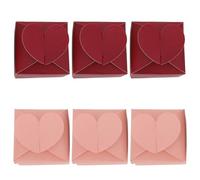 ifundom Paper Candy Boxes Can be Filled with Small Items Party Packaging Boxes Heart and Square 50pcs Multipurpose Packaging Delicate and Unique for Wedding and Anniversary