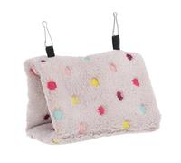 ifundom Parrot Bird Hammock Warm Nest Small Beige Cotton Hanging Shelter Soft Breathable Flannel for Winter Cozy Living Environment Suitable for Indoor Cages and High Places