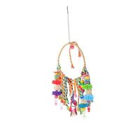 ifundom Parrot Biting Colorful Hanging Perch for Parakeets Cockatiels Safe Rope for Chewing Grinding Beaks for Bird Health Fun