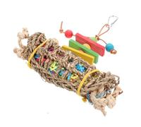 ifundom Parrot Chew Durable Hanging Straw Braid for Teething Grinding Safe Bird Accessory to Keep Your Parrots Engaged and Happy for Birdcages