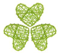 ifundom Parrot Chew for Foraging Random Color and Cage Accessories 3pcs Heart Shape Light Green Synthetic Material, Stimulating and Chewing for Birds Bird