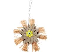 ifundom Parrot Hanging Chewing 15x22cm Natural Palm Leaf Shredding Bird Cage Accessory Parakeet Cage for Foraging and Beak Exercise Random Color