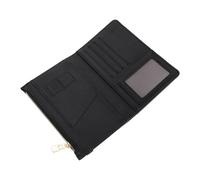 ifundom Passport Cover RFID Blocking Travel Document Holder PU Leather Cards Protector Organizer for Immunization and Certificate Storage, Compact Black Wallet for Men and Women