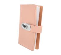 ifundom Password Lock Cash Saving Organizer Book Multipurpose Financial Planner Binder for Cash Receipts Cards Secure Locking Binder for Budget Management and Document Storage Pink