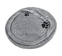 ifundom Pet Memorial Stone Resin Craft Paw Pattern Headstone for Dogs and Cats Delicate Grave Marker for Backyard Patio for Pet Bereavement and Remembrance