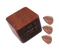 ifundom Pick Box for Guitar Picks for Guitar for Storing Wood Plectrum Is Must-have