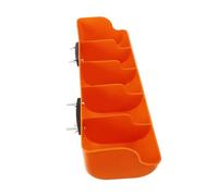 ifundom Pig Feeder for Piglets Multi-slot Feeding Trough 5-hole Orange Design for Livestock Feeding Convenient and Large Capacity