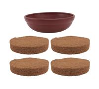 ifundom Pigeon Nest Pad Breeding Bird Pad Set with Coconut Coir Mat and Egg Holder, Sturdy Natural Fiber Material, 5pcs Compact Size for Homing Pigeon Breeding and Bird Cage Accessories