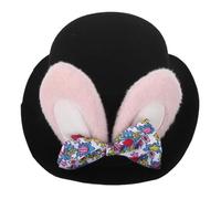 ifundom Pink Bunny Ears Decor Hat Plush Felt Party Headwear Unique Style Statement Premium Comfort Adorable Rabbit Ear Shape Easter Party Accessory for Women Adults
