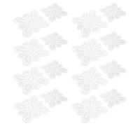 ifundom Plastic Canvas Sheets 16pcs White Decorative Petal Mesh for Knitting Mesh Sheet and Bag Embroidery Crafts