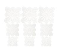 ifundom Plastic Mesh Canvas Sheets for DIY Crafting with Petal-Shaped Design White 15pcs Long-Term Use and Resistance to Deformation for Creative Sewing and Bag Knitting Projects