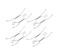 ifundom Plate Hanger 4pcs Decorative Wall Plate Hangers, Stainless Steel Wire, Silver, Fits 14~18cm Platters, Wall Plate Display for Artwork and Home Decor