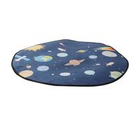 ifundom Play Mat Round Cartoon Pattern, Polyester Soft Floor Rug for Game Room and Crawling Area