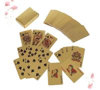 ifundom Playing Cards Set Shiny Deck Gold Foil Waterproof with Pattern Good Toughness and Excellent Hand Feeling and Games for Home Entertainment