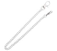 ifundom Pocket Watch Chain and Skin-Friendly Silver Metal Waist Chain Accessory with Circular Spring Buckle, Easy to Use for Clothes and DIY Fashion
