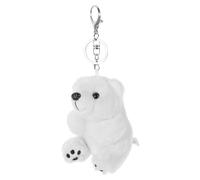 ifundom Polar Bear Keychain Plush Bear Pendant Soft Stuffed Animal Bag Charm Backpack Accessory Lightweight Hanging Ornament for Women Girls