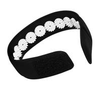 ifundom Portable Acupressure Wrap for Sleep Improvement Adjustable Black Headband with Cotton and ABS Material Designed for Long Study Sessions