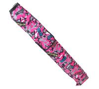 ifundom Portable Folding Fishing Rod Bag Adjustable Oxford Cloth Storage Pouch with Zipper for Outdoor Tackle Hooks Lures Carrying Multi-Functional Fishing Tools Organizer Pink