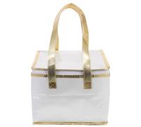 ifundom Portable Insulated Cake Storage Bag with Handle and Zipper White
