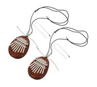 ifundom Portable Kalimba Thumb Piano 8 Key Wood Finger Piano Water Drop Shape Mini Musical Instrument with Natural Resonance for Travel and Shared Activities