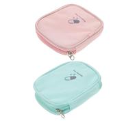 ifundom Portable Medicine Bags 2pcs Set, Lightweight Large Household and Travel Medicine Organizer Pouches in Light Green and Pink for Outdoor Hiking and Emergency Use