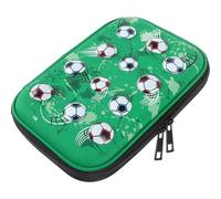 ifundom Portable Pencil Pouch Football Pattern Eva Green Large Capacity | Easy Maintenance and Sturdy Build, Comfortable Feel with Multi-functionality, Adorable Style for Everyday Stationery Storage