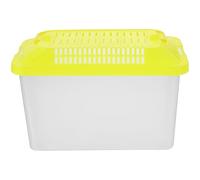 ifundom Portable Plastic Pet Transport Box for Tortoises and Small Aquatic Animals, 15x9x11cm Sturdy Pp Material Breeding and Reptile Habitat Container with Random Colored Lid, Suitable