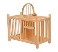 ifundom Portable Wooden Small Pet Cage with Handle Multipurpose Cricket and Hamster Habitat Easy-clean Decorative Animal Carrier for Small Pets and Insects Stylish Outdoor Nesting Cage