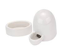 ifundom Poultry Chicken Water Feeder and Food Feeder Wear Resistant Ceramic Drinker with Large Round Feeding Bowl for Chickens Quails and Pigeons Easy to Fill and Stable Structure