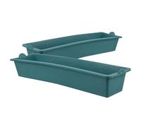 ifundom Poultry Feeder with Livestock Food Feeder 2Pcs Small Plastic Feeding Trough for Cattle Pigs Sheep Farm Applications