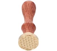 ifundom Powder Seal Eye Shadow Tool Delicate Pattern Making with Wooden Handle and Copper Head and Detachable Handle for Restoring and Compacting Eyeshadow or Blush, Practical DIY Makeup