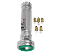 ifundom Powerful Bright Torch Old-Fashioned Flashlight with 5 Bulbs for Camping Trips and Nighttime Walks Portable Iron Body