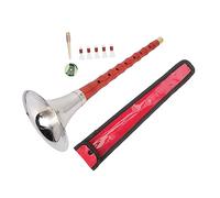 ifundom Professional Wooden D Key Suona Wind Instrument for Beginners with Reed and Air Chamber, Traditional Chinese Folk Musical Instrument for Learning and Practice with Protective Case Random Color