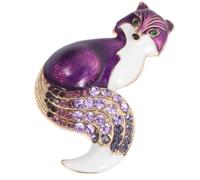 ifundom Purple Alloy Fox Brooch Pin with Lightweight and Beautiful Color, for Game Prizes and Theme Parties, Fashionable and Chic Accessory with Detail
