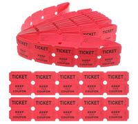 ifundom Raffle Tickets 100Pcs Red Paper Sheets for Charity Events Prize Draw Bingo Classroom Fundraiser Carnival