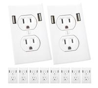 ifundom Realistic Fake Electrical Outlet Prank Stickers Mimics Real Electrical Outlets with Safe Material 10pcs Made of Vinyl for Office Pranks and Party Favors