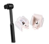 ifundom Record Player Needle Replacement Stylus At3600l with Cleaning Brush, White Turntable Needle Set Compatible with Vintage Phonographs and Record Players, 2pcs Stylus Cleaner Included