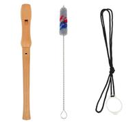 ifundom Recorder and Included Cleaning Brush German Style with Detachable Two-section and Eight-hole Design, Wooden Soprano Instrument with Smooth Rounded Surface Color Beginner