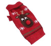 ifundom Red Dog Sweater for Christmas Celebration, Acrylic Fibers Material with No Sleeves Or Buttons, Stylish Puppy Clothing for Winter Holly Sweater Party
