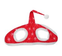 ifundom Red Snowflake Horse Santa Hat Plush Fleece Equestrian Christmas Decor Big Holiday Cap for Parades Barn Photoshoots Winter Shows