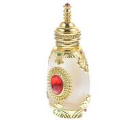 ifundom Refillable Perfume Bottle Easy to Fill and Store Essential Oils 15ml with Exotic Middle Eastern Style, Red Glass and Alloy Material for Travel and Home Use