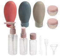 ifundom Refillable Spray Bottle Travel Size Set Plastic Portable Empty Makeup Bottles for Travel Skincare Routine with Leak-Proof Caps and Compact Design