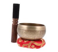 ifundom Relaxation Meditation Bowl Buddhist Yoga Bowl Set Singing Holder Mallet Gasket for Peaceful Mind Random Color