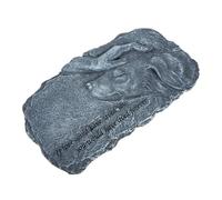 ifundom Resin Angel Dog Memorial Stone Garden Ornament Pet Tombstone Tribute for Outdoor Remembrance with Photo Space for Bereavement and Loss Memorial