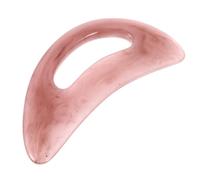 ifundom Resin Beeswax Scraping Board Gua Sha Massage Tool Pink Large Curved Scraper for Neck and Waist Muscle Relaxation and Portable Body Scraping Therapy