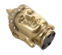 ifundom Resin Buddha Head Ornament Vintage Style for Living Room and Workspace Decorative Wall and Desk Sculpture