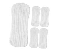 ifundom Reusable Cotton Diaper Liners Breathable and Quickly Absorb Urine for Newborns 0-3 Months White 5pcs Baby Cloth Diapers Small Size Travel and Outings