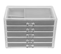ifundom Rock Organizer with Divided Compartments for Easy Observation Display Case and Multi Drawers, Acrylic and Velvet and Elegant Stylish Rock Collection Storage