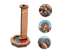 ifundom Rotating Wooden Kaleidoscope for Portable DIY Educational Kaleidoscope Wood Craft Creative Preschool Learning Brown