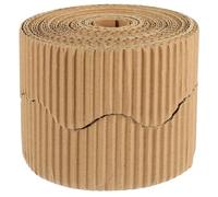 ifundom Scalloped Paperboard Bulletin Board Border Roll for Classroom and Kindergarten Diy, Blank Surface for Coloring Or Drawing, Can Be Cut to Length, Creative and Delicate Display Board
